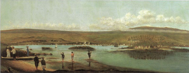 oil painting by Joseph Nawahi, 1888, Kamehameha Schools, Honolulu